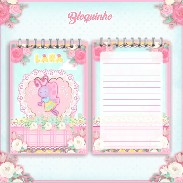 Arquivo Digital KIT Caderneta de vacina GALINHA PINTADINHA ROSA 1 - Imagem 3