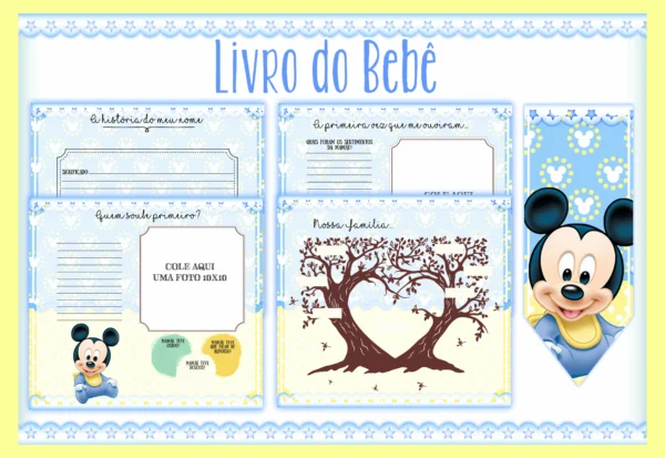 Arquivo Digital KIT Caderneta de vacina MICKEY BABY 2 - Imagem 3