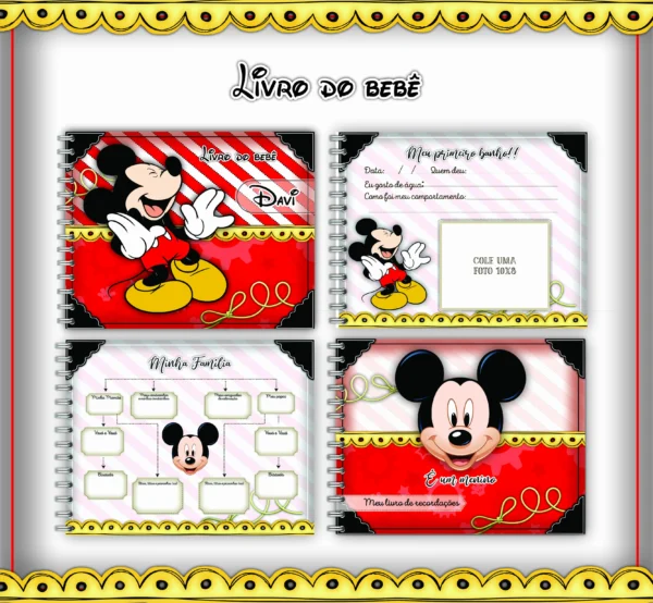 Arquivo Digital KIT Caderneta de vacina MICKEY 1 - Imagem 4