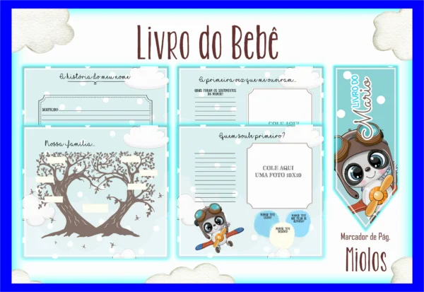 Arquivo Digital KIT Caderneta de vacina URSINHO AVIADOR 1 - Imagem 4