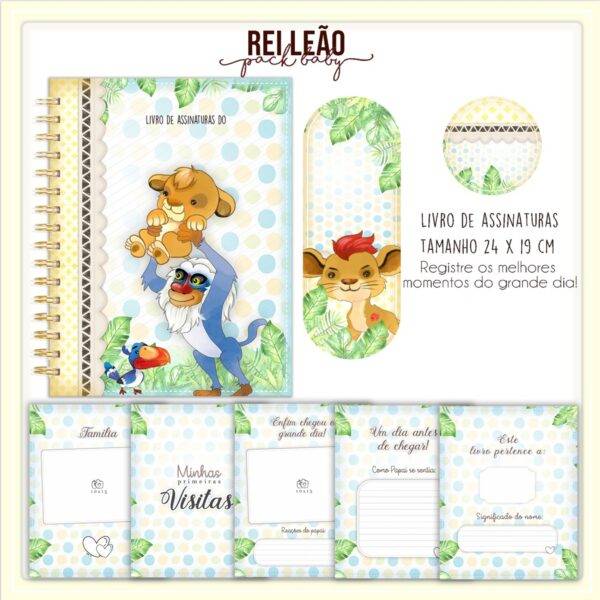 Arquivo Digital KIT Caderneta de vacina REI LEAO 1 - Imagem 4