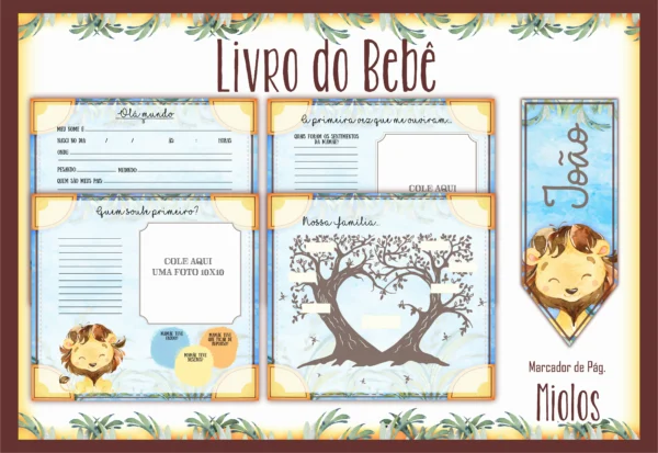 Arquivo Digital KIT Caderneta de vacina LEAOZINHO 2 - Imagem 3