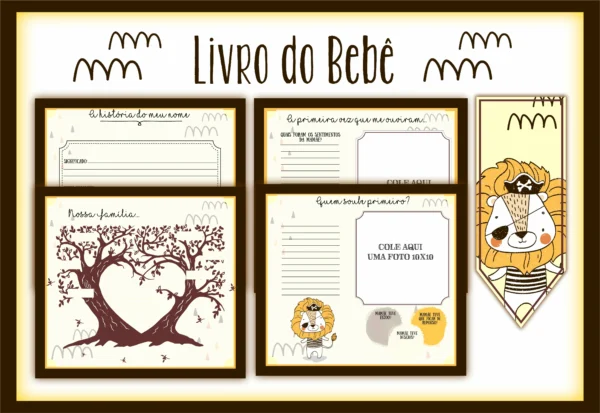 Arquivo Digital KIT Caderneta de vacina LEAOZINHO 1 - Imagem 5
