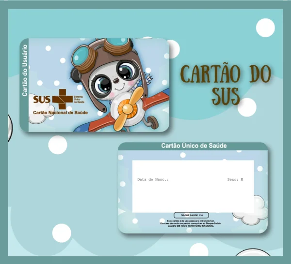 Arquivo Digital KIT Caderneta de vacina URSINHO AVIADOR 1 - Imagem 2