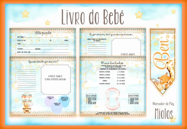 Arquivo Digital KIT Caderneta de vacina ANIMAIS BALOEIROS 2 - Imagem 4