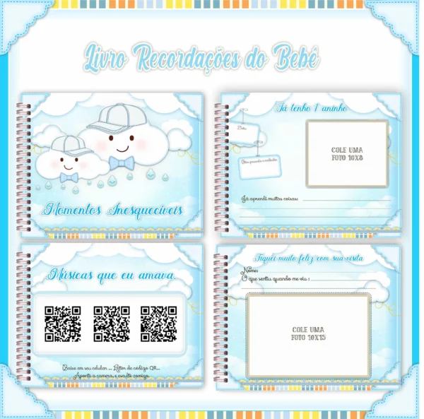 Arquivo Digital KIT Caderneta de vacina CHUVA MENINO 01 - Imagem 3