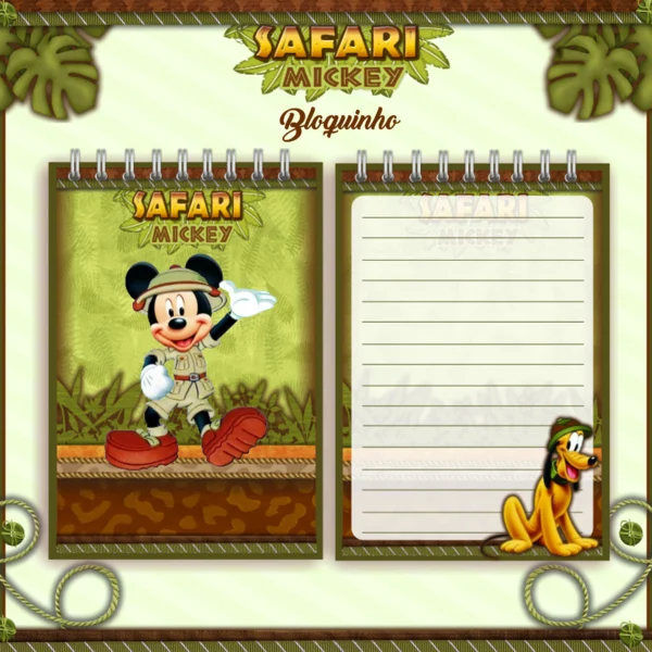 Arquivo Digital KIT Caderneta de vacina MICKEY SAFARI 1 - Imagem 3