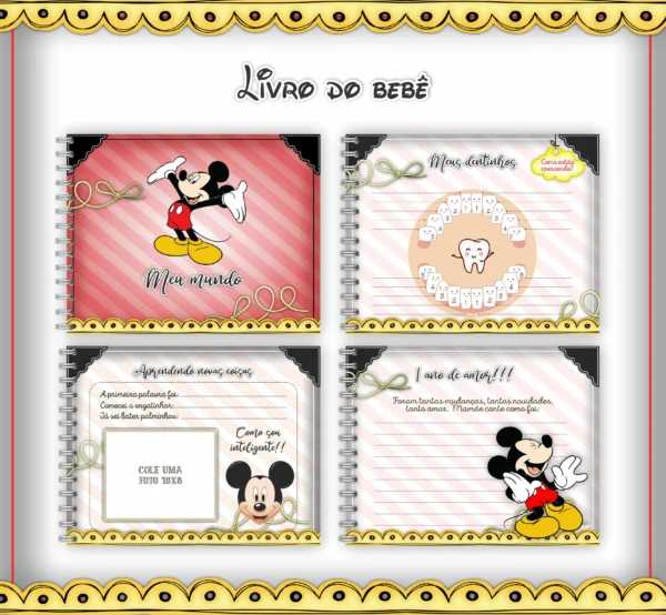 Arquivo Digital KIT Caderneta de vacina MICKEY 1 - Imagem 3