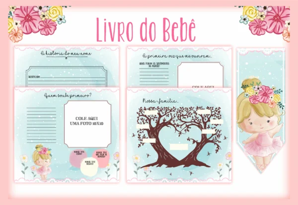 Arquivo Digital KIT Caderneta de vacina BAILARINA 03 - Imagem 4