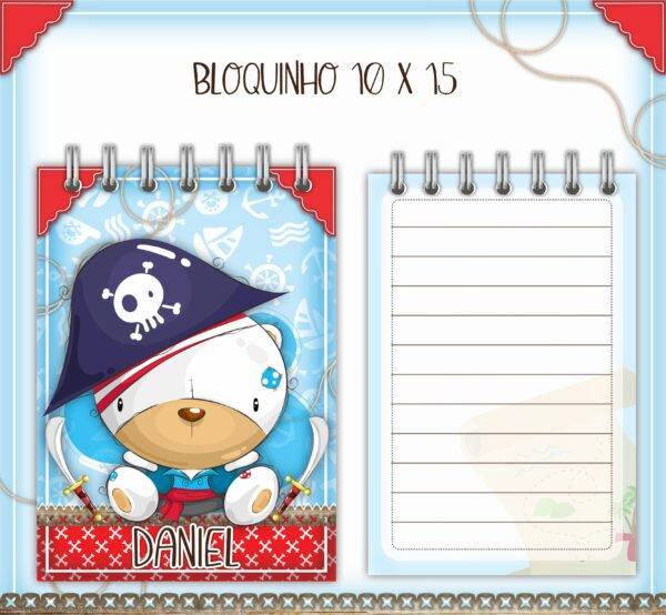 Arquivo Digital KIT Caderneta de vacina URSINHO PIRATA 1 - Imagem 3