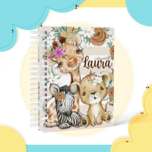 Arquivo Digital KIT Caderneta de vacina Safari Menina 1