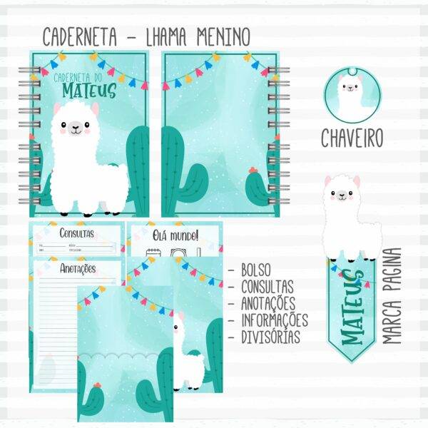 Arquivo Digital KIT Caderneta de vacina LHAMA MENINO 1