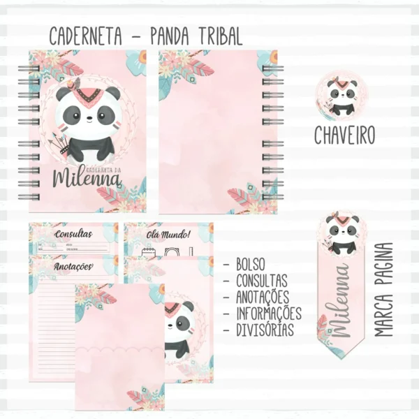 Arquivo Digital KIT Caderneta de vacina PANDA MENINA 4
