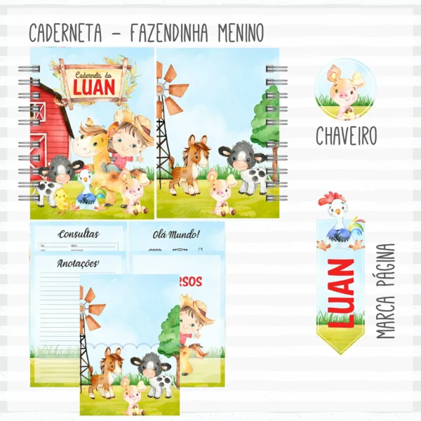 Arquivo Digital KIT Caderneta de vacina FAZENDINHA 2