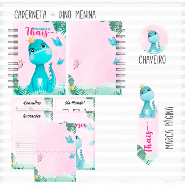 Arquivo Digital KIT Caderneta de vacina DINO MENINA 2