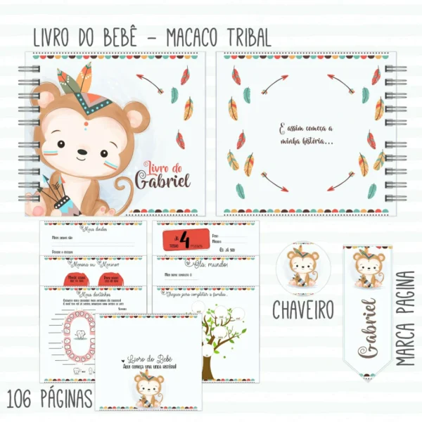 Arquivo Digital KIT Caderneta de vacina Macaquinho 1 - Imagem 2