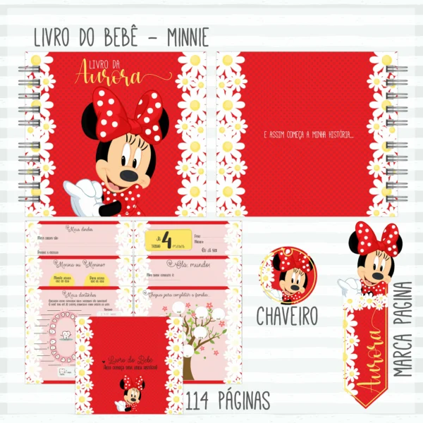 Arquivo Digital KIT Caderneta de vacina MINNIE 1 - Imagem 2