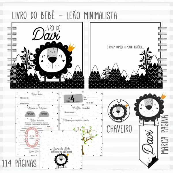 Arquivo Digital KIT Caderneta de vacina LEÃOZINHO 4 - Imagem 2