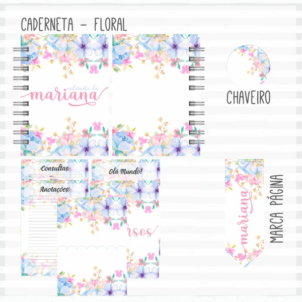 Arquivo Digital KIT Caderneta de vacina FLORAL 5