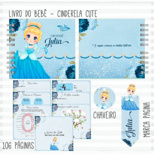 Arquivo Digital KIT Caderneta de vacina CINDERELA 2 - Imagem 2