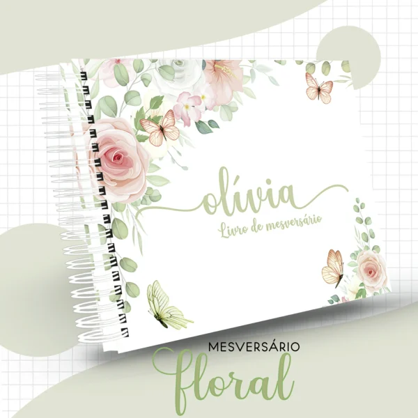 Arquivo Digital KIT Caderneta de vacina FLORAL 4 - Imagem 5