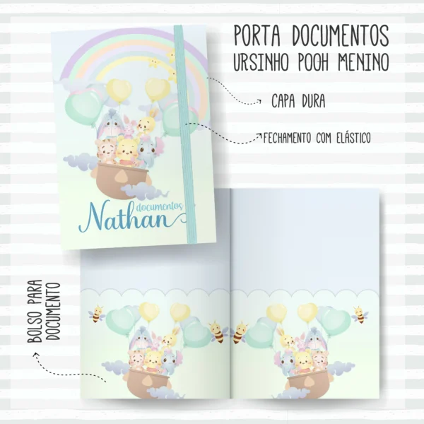 Arquivo Digital KIT Caderneta de vacina URSINHO POOH 2 - Imagem 2