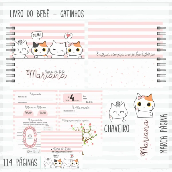 Arquivo Digital KIT Caderneta de vacina GATINHOS 4 - Imagem 2
