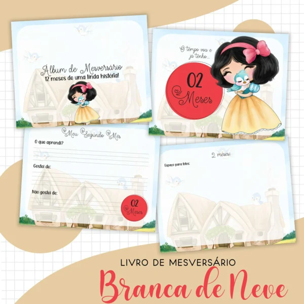 Arquivo Digital KIT Caderneta de vacina BRANCA DE NEVE 1 - Imagem 5