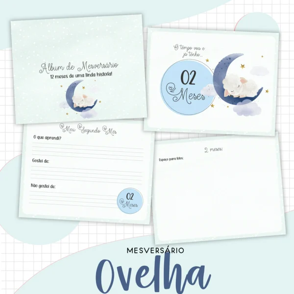 Arquivo Digital KIT Caderneta de vacina OVELHA AZUL 2 - Imagem 5