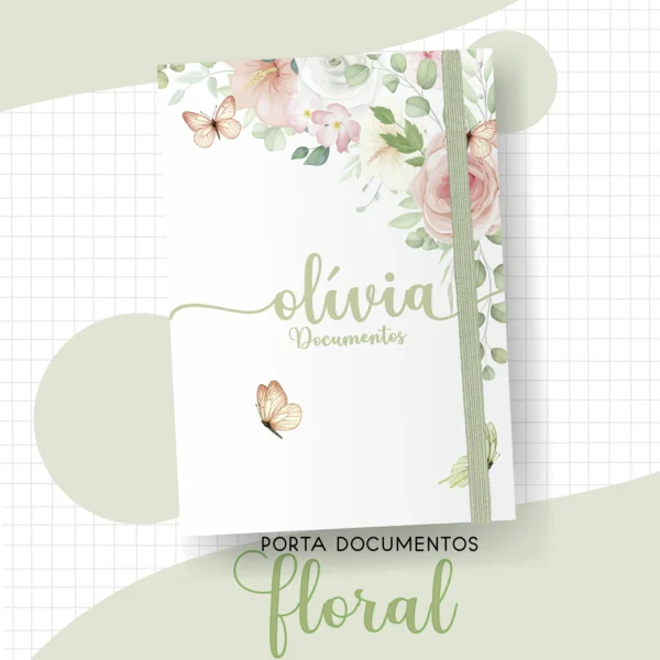Arquivo Digital KIT Caderneta de vacina FLORAL 4 - Imagem 3
