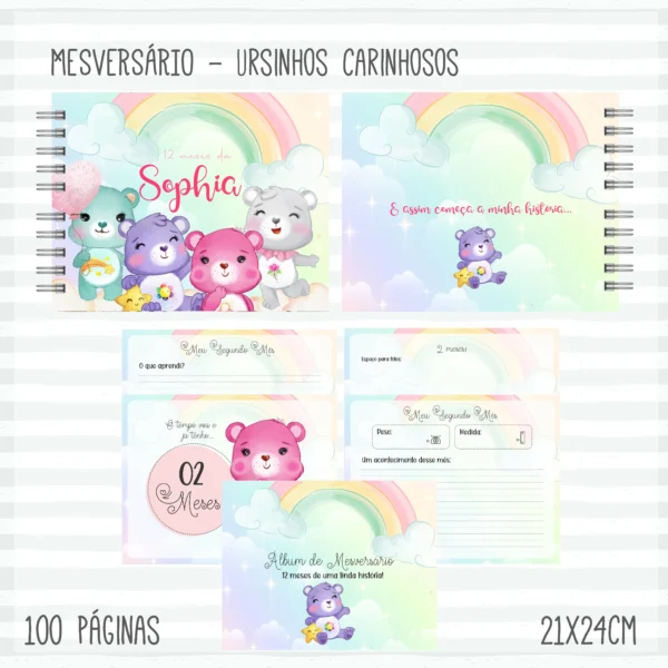 Arquivo Digital KIT Caderneta de vacina URSINHOS CARINHOSOS 1 - Imagem 4