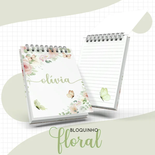 Arquivo Digital KIT Caderneta de vacina FLORAL 4 - Imagem 2
