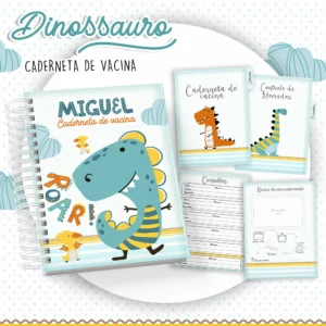 Arquivo Digital KIT Caderneta de vacina DINOSSAURO 2