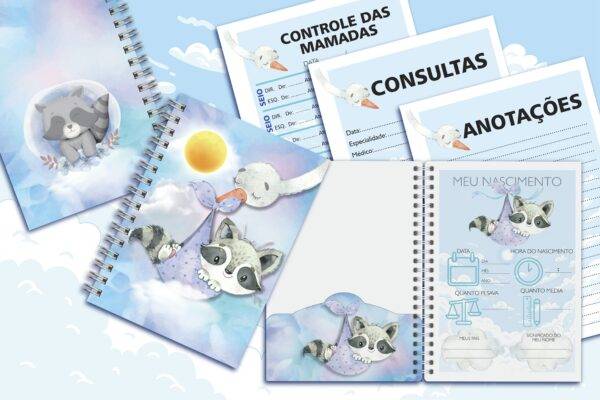 Arquivo Digital KIT Caderneta de vacina GUAXINIM MENINO 1