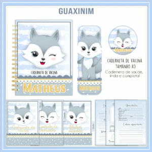 Arquivo Digital KIT Caderneta de vacina GUAXINIM MENINO 2