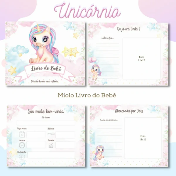 Arquivo Digital KIT Caderneta de vacina UNICORNIO 5 - Image 5