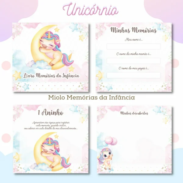 Arquivo Digital KIT Caderneta de vacina UNICORNIO 5 - Image 4