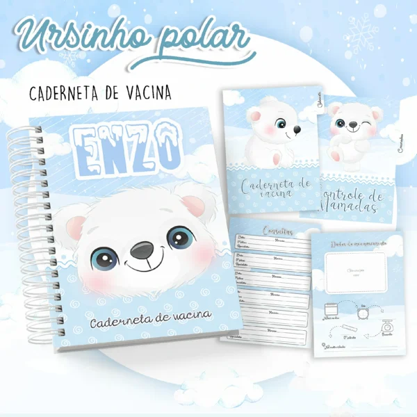 Arquivo Digital KIT Caderneta de vacina URSINHO POLAR 1