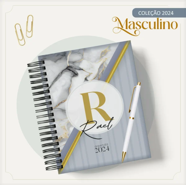 Arquivo Digital AGENDA MASCULINA ALFABETO MARMORE 05 - 2024