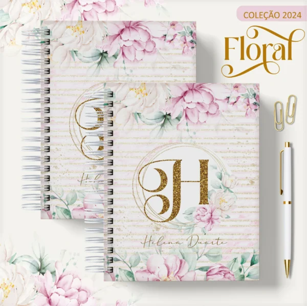Arquivo Digital AGENDA FLORAL ALFABETO ROSA 03 - 2024