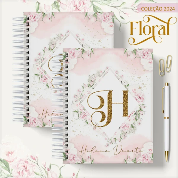 Arquivo Digital AGENDA FLORAL ALFABETO ROSA 02 - 2024