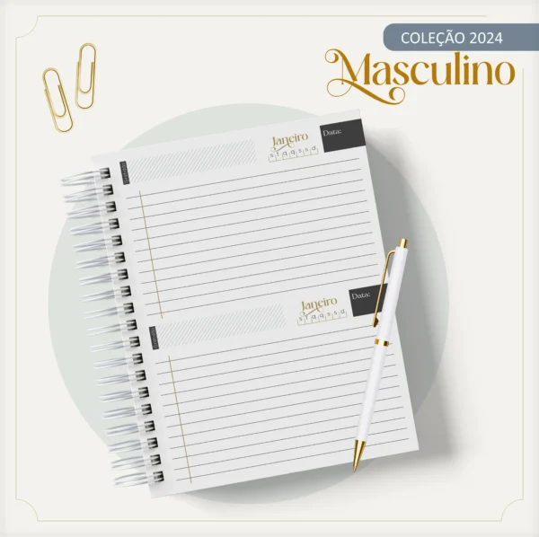 Arquivo Digital AGENDA MASCULINA ALFABETO 03 - 2024 - Imagem 3