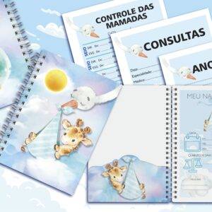 Arquivo Digital KIT Caderneta de vacina GIRAFA MENINO 2