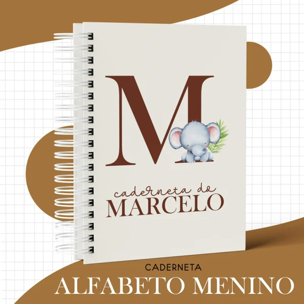 Arquivo Digital KIT Caderneta de vacina ALFABETO MENINO SAFARI 1