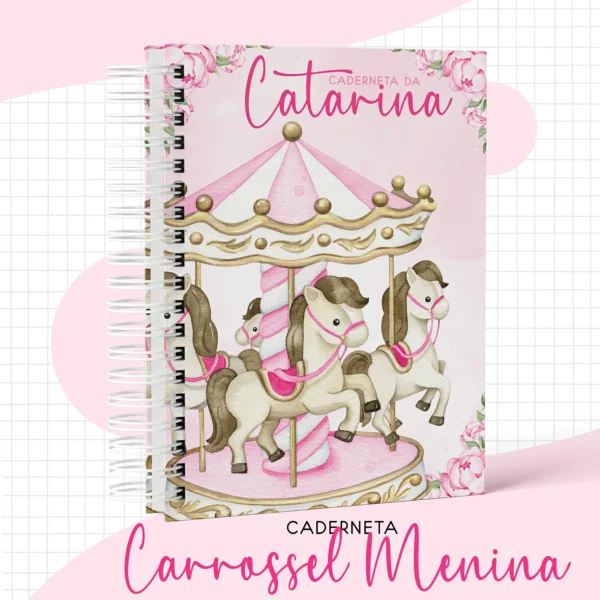 Arquivo Digital KIT Caderneta de vacina CARROSSEL MENINA 3