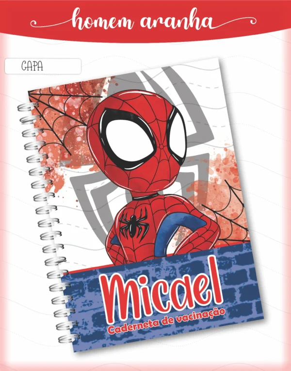 Arquivo Digital KIT Caderneta de vacina HOMEM ARANHA 2