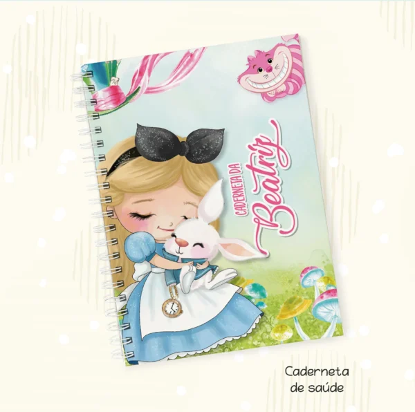 Arquivo Digital KIT Caderneta de vacina ALICE NO PAIS DAS MARAVILHAS 04