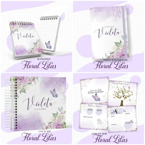 Arquivo Digital KIT Caderneta de vacina FLORAL 7 - Imagem 2