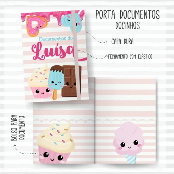 Arquivo Digital KIT Caderneta de vacina DOCES 1 - Imagem 2