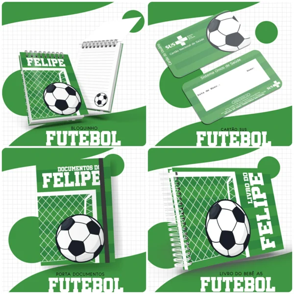 Arquivo Digital KIT Caderneta de vacina FUTEBOL 1 - Imagem 2
